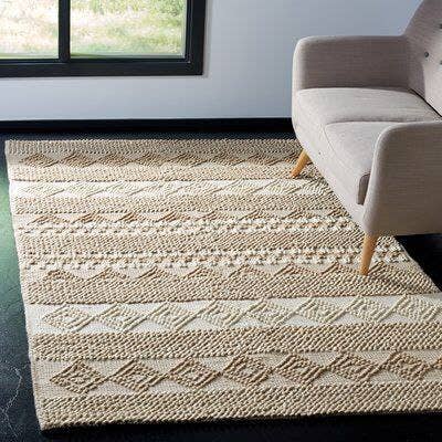 Hand Made Kilim Carpet, 150×70 cm - Off White Beige
