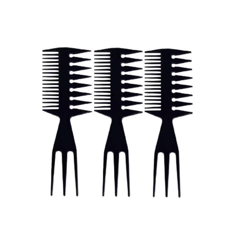 Men's hair cutting comb, 2 Piece - black