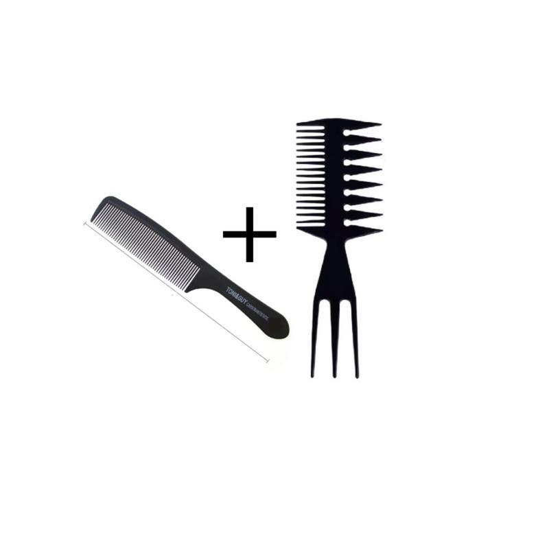 Men's hair cutting comb, 3Piece - black