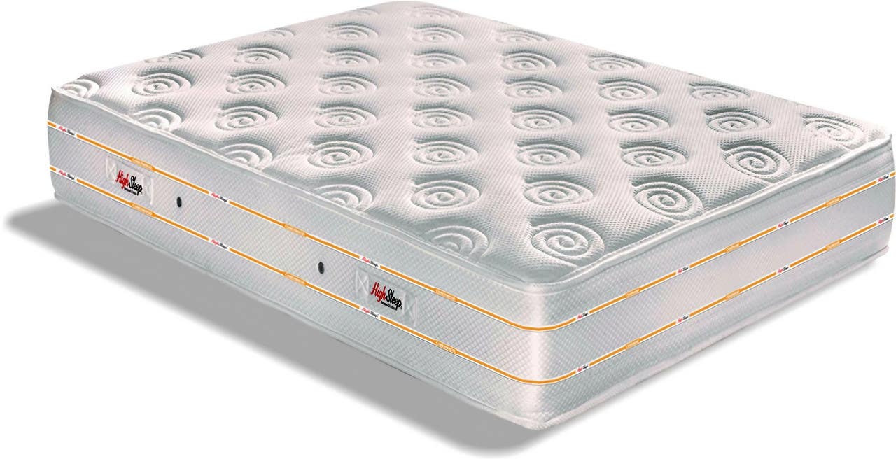 Jacquard High Sleep Continental Mattress, Connected Springs, 195 cm Length, 24 cm Height - White