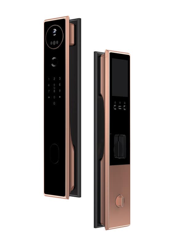 Lenovo A6F Smart Lock, Face Recognition, Fingerprint, Password, Emergency Key, Emergency Card - Gold