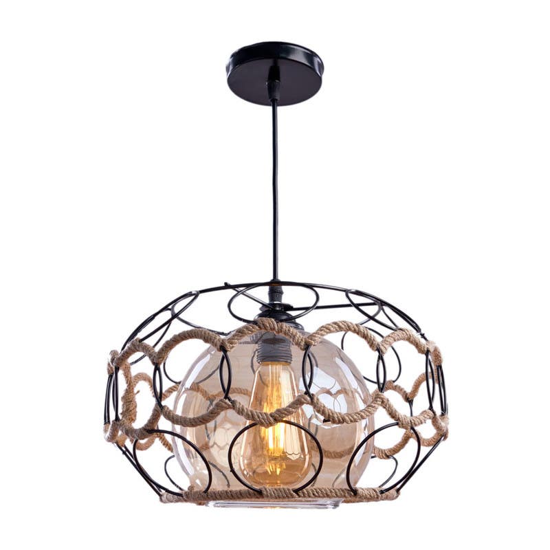 Aluminium Modern Chandelier, 25×25 Cm,1 Lamp - Black