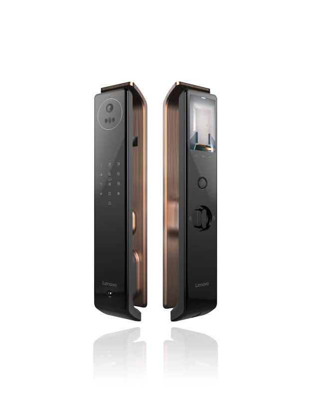 Lenovo X5F Smart Lock, Face Recognition, Fingerprint, Password, Emergency Key, Emergency Card - Gold