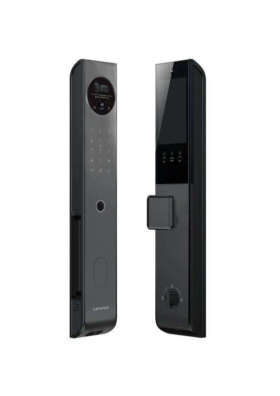 Lenovo X6F Smart Lock, Face Recognition, Fingerprint, Palm Print, Password, Emergency Key, Emergency Card - Gray