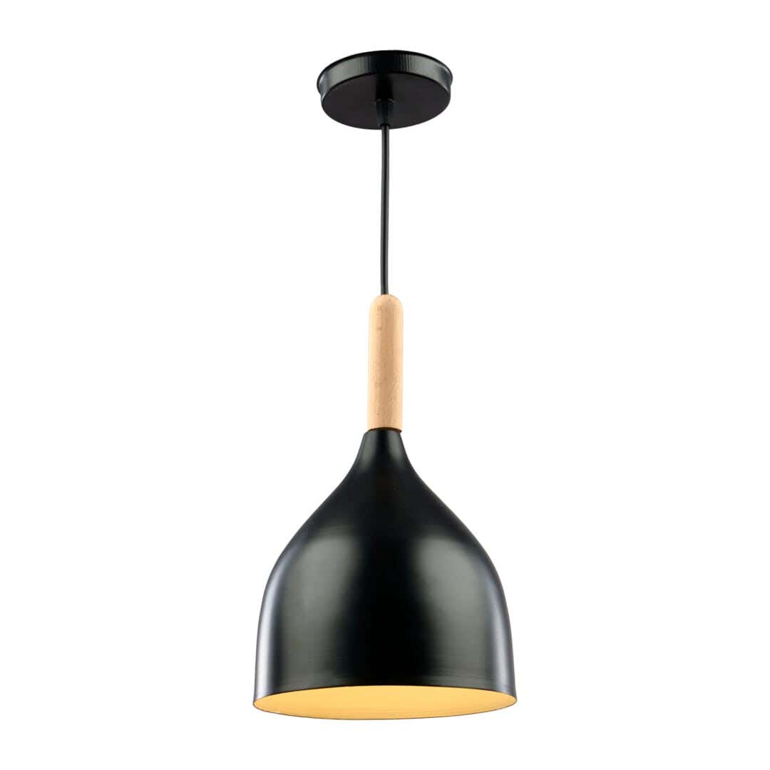 Aluminium Modern Chandelier, 25×17 Cm,1 Lamp - Black