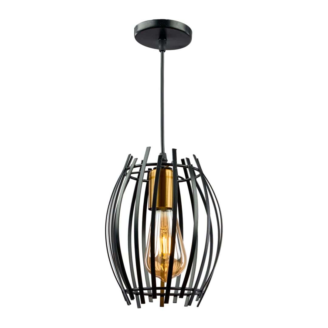 Metal Modern Chandelier, 25×20 Cm,1 Lamp - Black