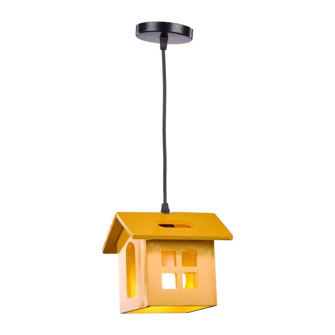 Wood Modern Chandelier, 15×15 Cm,1 Lamp - Yellow