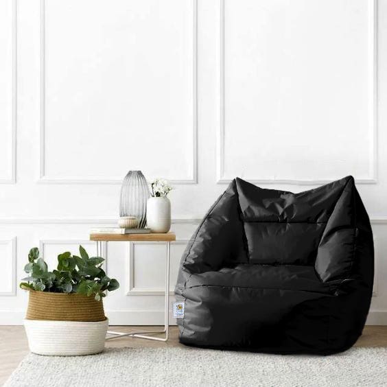 Comfy Relaxation Bean Bag, 80×85×90 - Black
