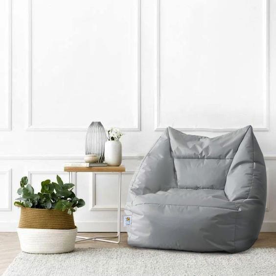 Comfy Relaxation Bean Bag, 80×85×90 - Grey