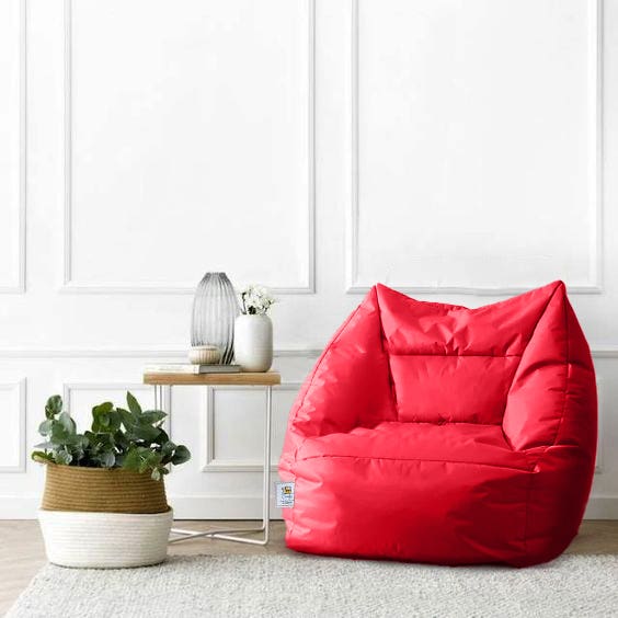 Comfy Relaxation Bean Bag, 80×85×90 - Red