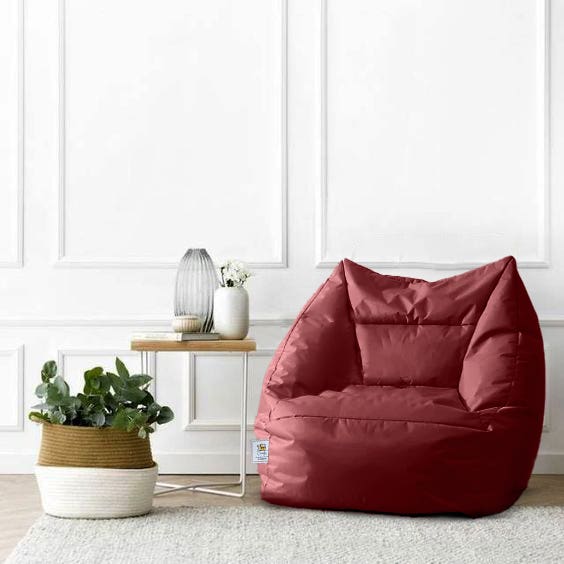 Comfy Relaxation Bean Bag, 80×85×90 - Burgundy