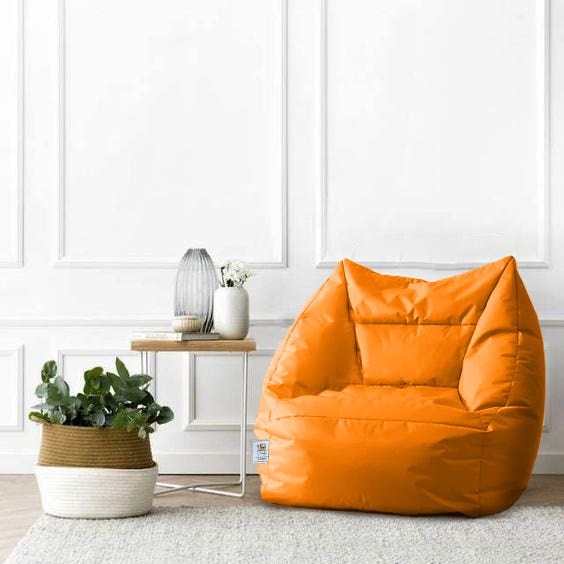 Comfy Relaxation Bean Bag, 80×85×90 - Orange