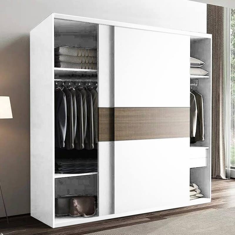 Mdf Wardrobe, 160X210X60 Cm - White