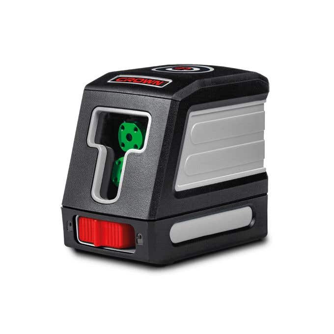 Crown CT44047 Digital Line Laser Level, 2 Lines, 30 Meter - Black Grey