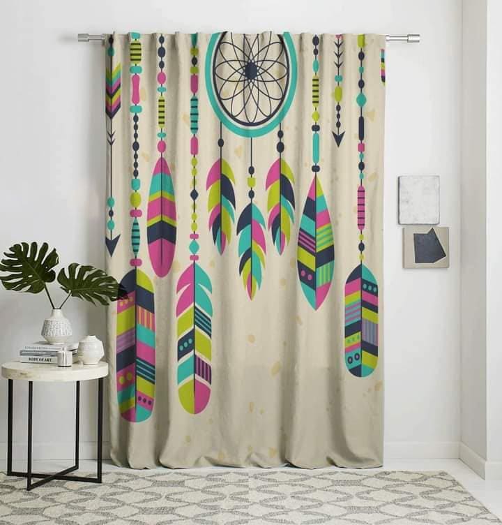 Velvet Curtain, 145×270 cm - Multicolor