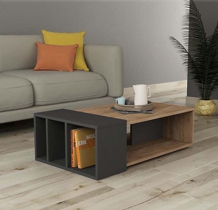 Thai MDF Wood . Center Table, 40x50x100 cm - Grey Wooden