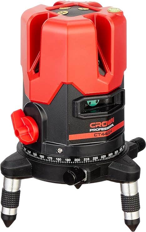 Crown CT44024 Linear Laser Level, 30 Meters - Red Black