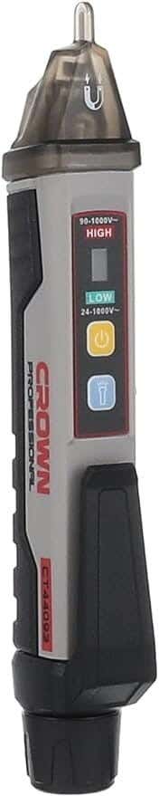 Crown CT44093 Digital Voltage Detector - Grey Black
