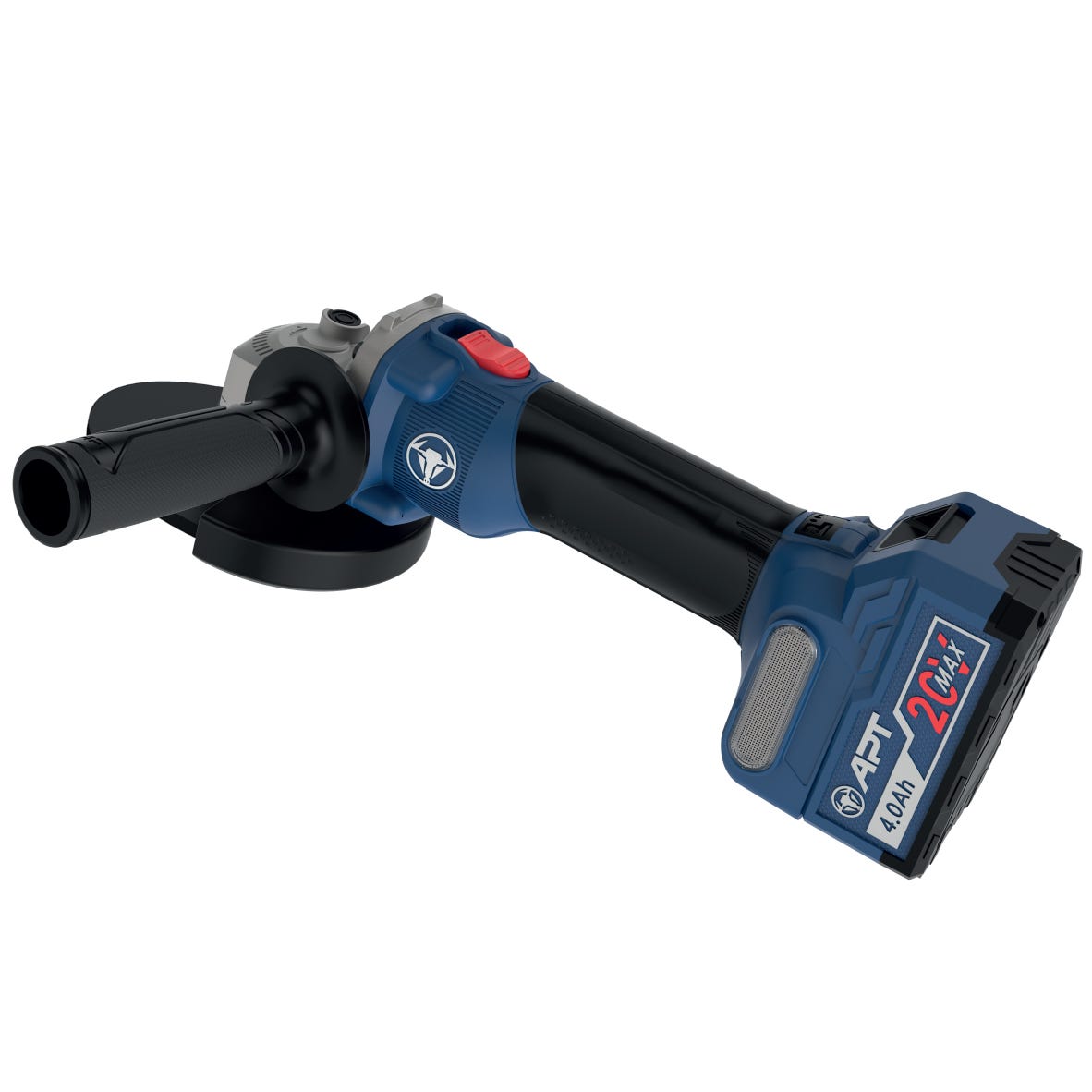 APT Wireless Cutter Rocket, 125mm, 20V, 2 x 4.0Ah Batteries, Bracelsys Plastic Case, DW4550000-4.0x2BMC - Dark Blue Red