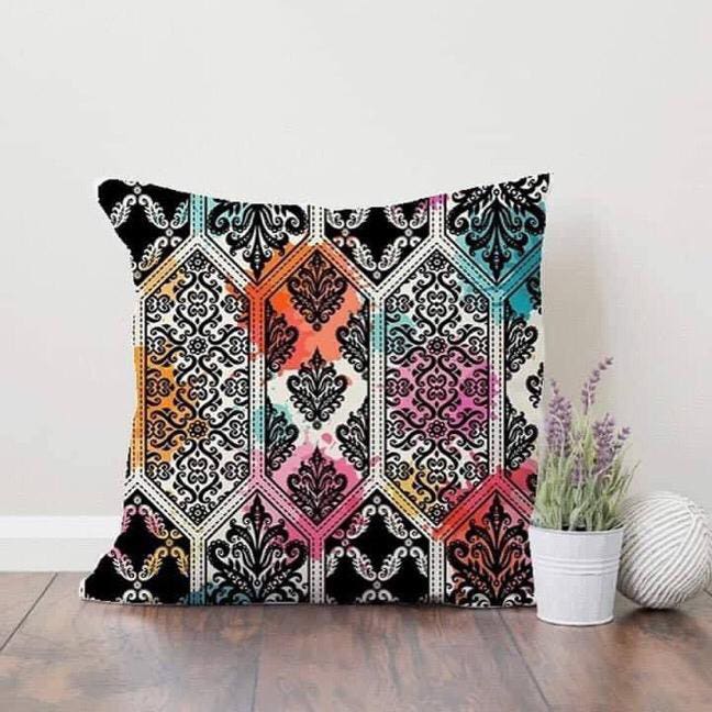 Velvet Cushion, 60×60 cm - Multicolor