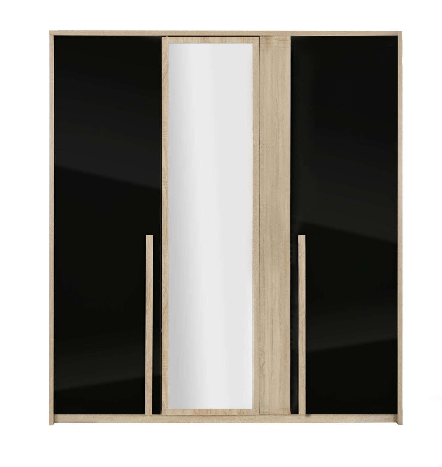 MDF Wood Wardrobe 3 Door, 140x52x185 Cm - Multicolor
