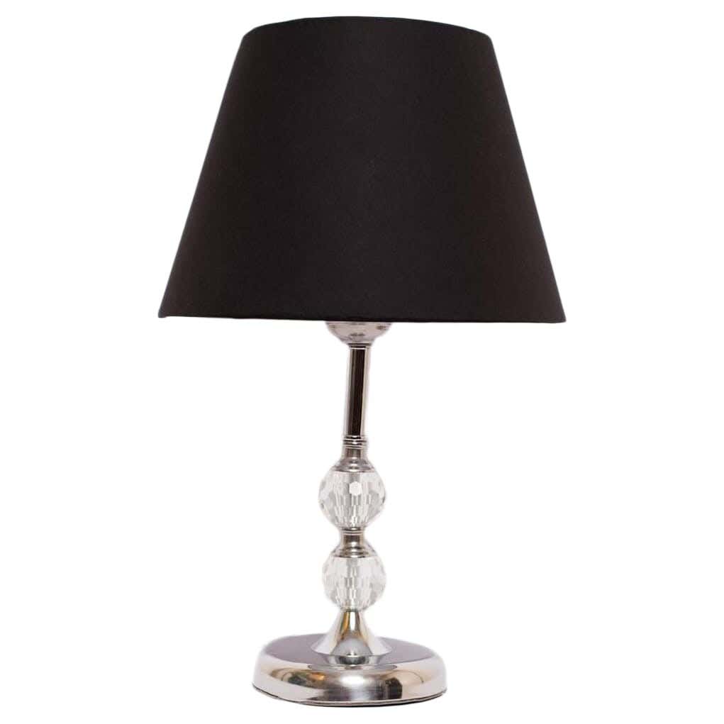Steel Modern Lampshade, with Electro Static Paint, 1 Bulb - Silver Black