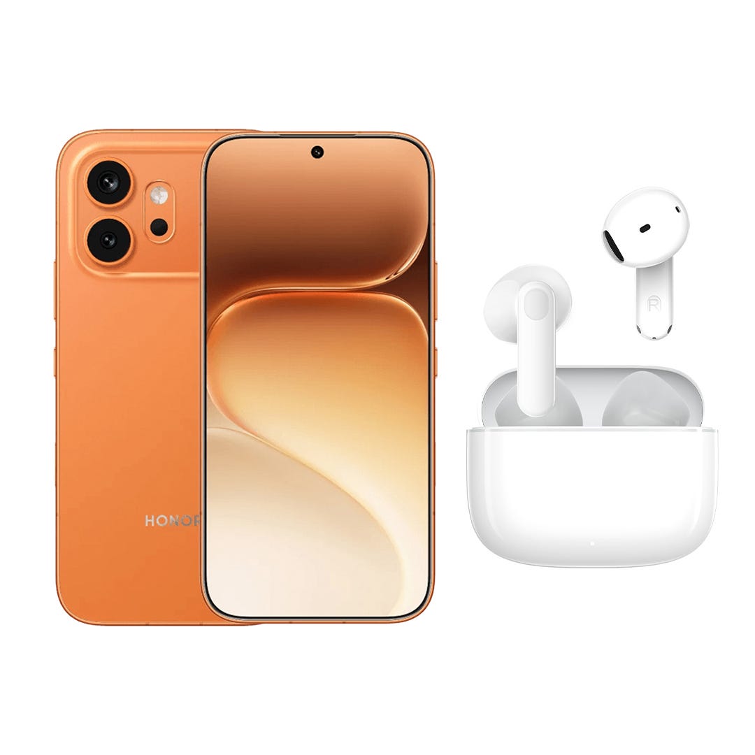Honor 600 Smartphone, Dual SIM, 12GB RAM, 256GB Storage, with free Honor X7e Earbuds - Orange