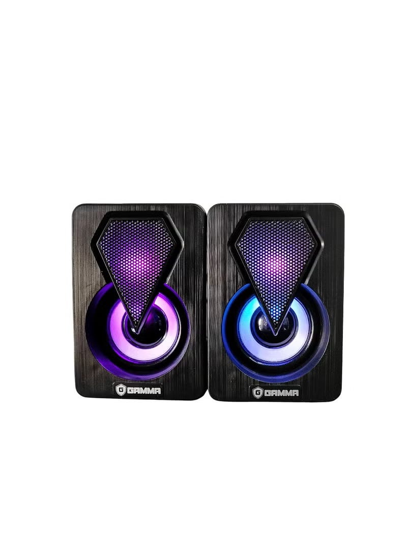Gamma GT-309 Speaker Set, 2-Pieces, 6 Watt - Black
