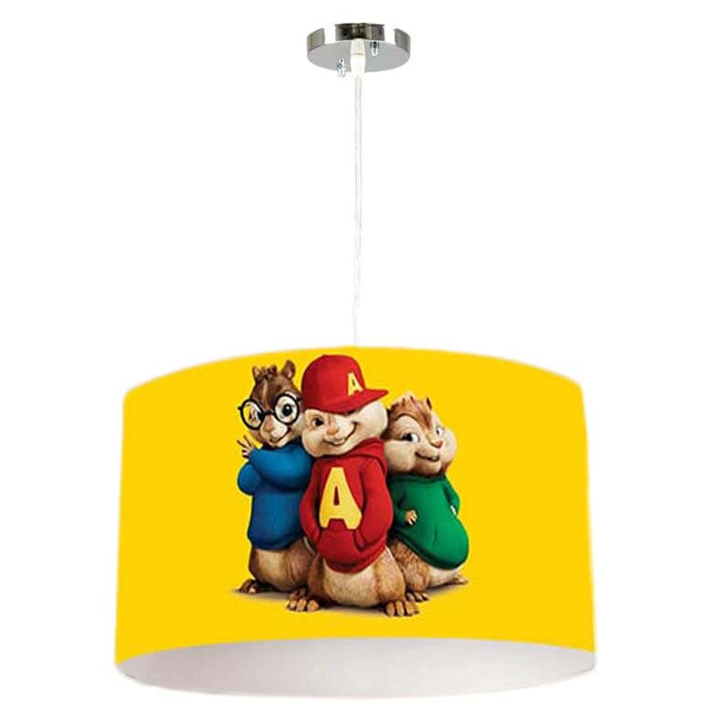 Steel Modern Chandelier, with Electro Static Paint, 3 Bulbs - Multicolor