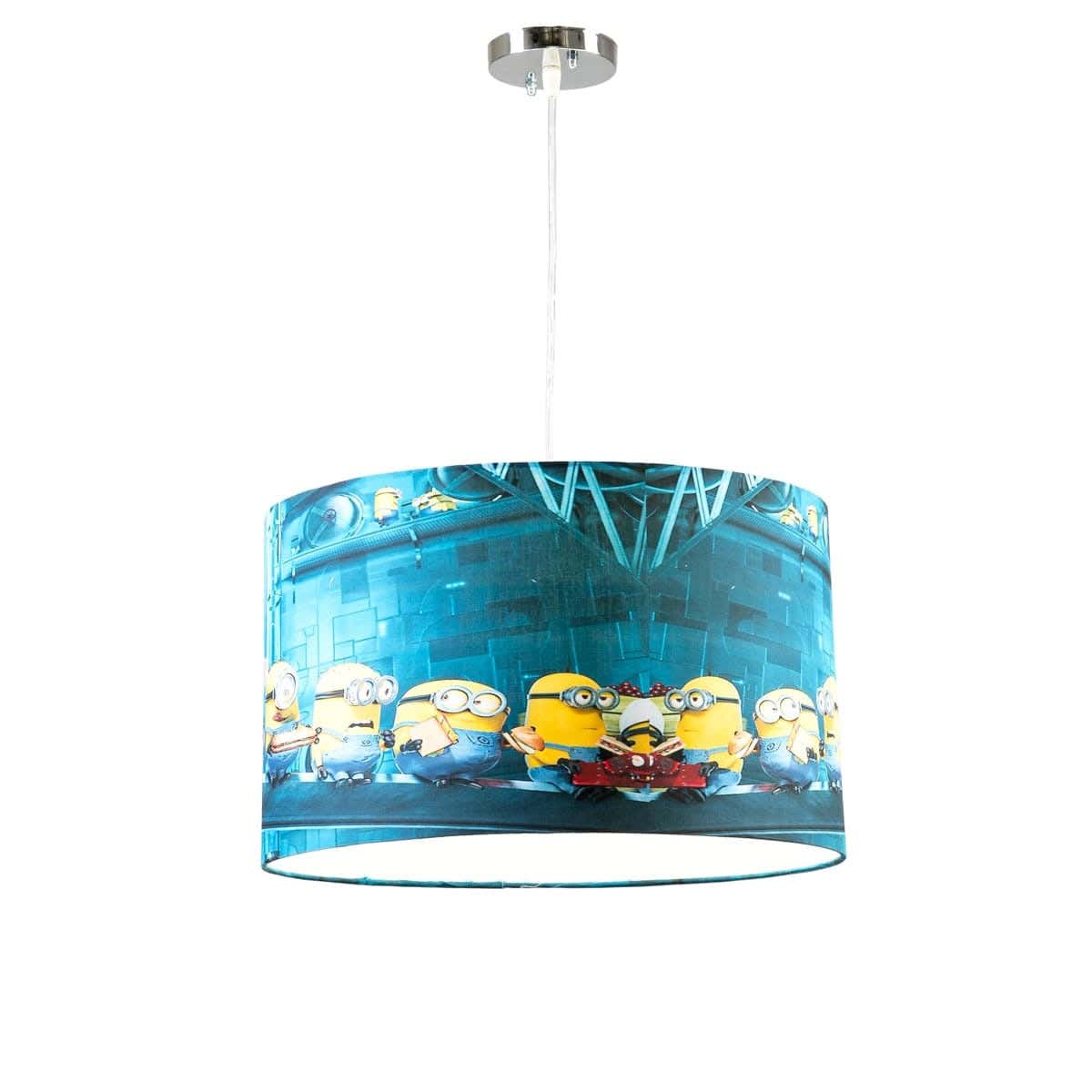 Steel Modern Chandelier, with Electro Static Paint, 3 Bulbs - Multicolor