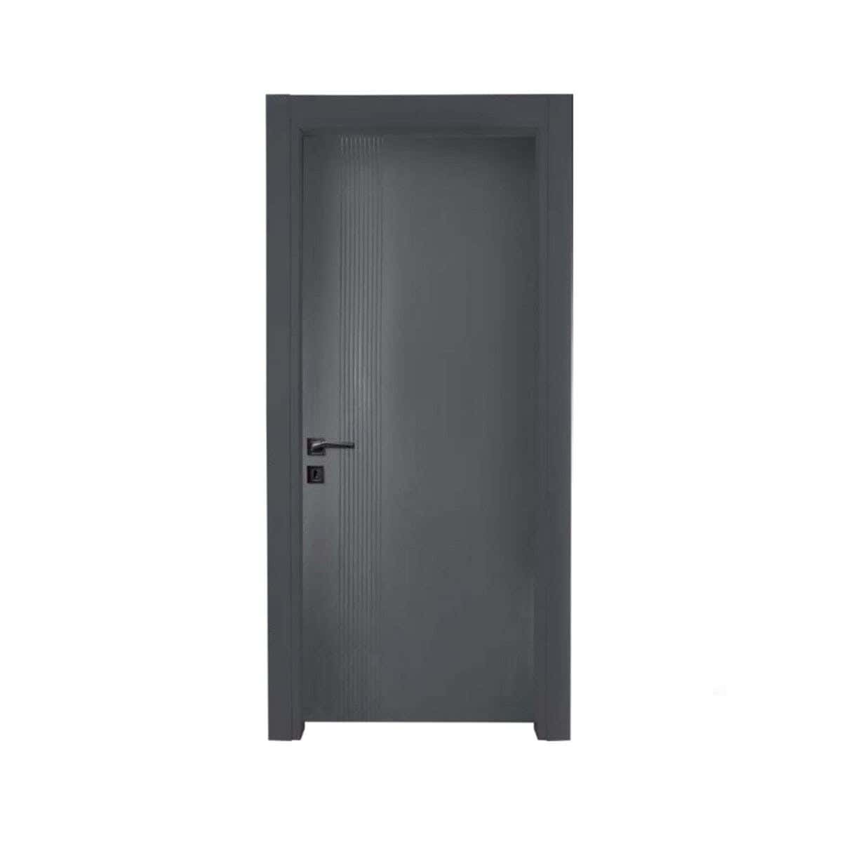 Muski Wood Bathroom Door, 215 X 80 Cm - Dark Grey