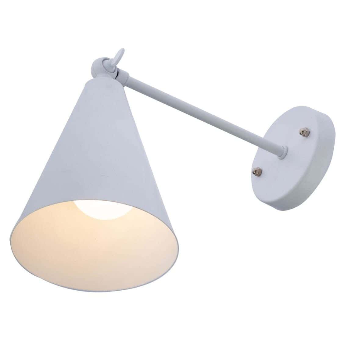 Steel Wall Light Hanging, with Electro Static Paint, 1 Bulb - White