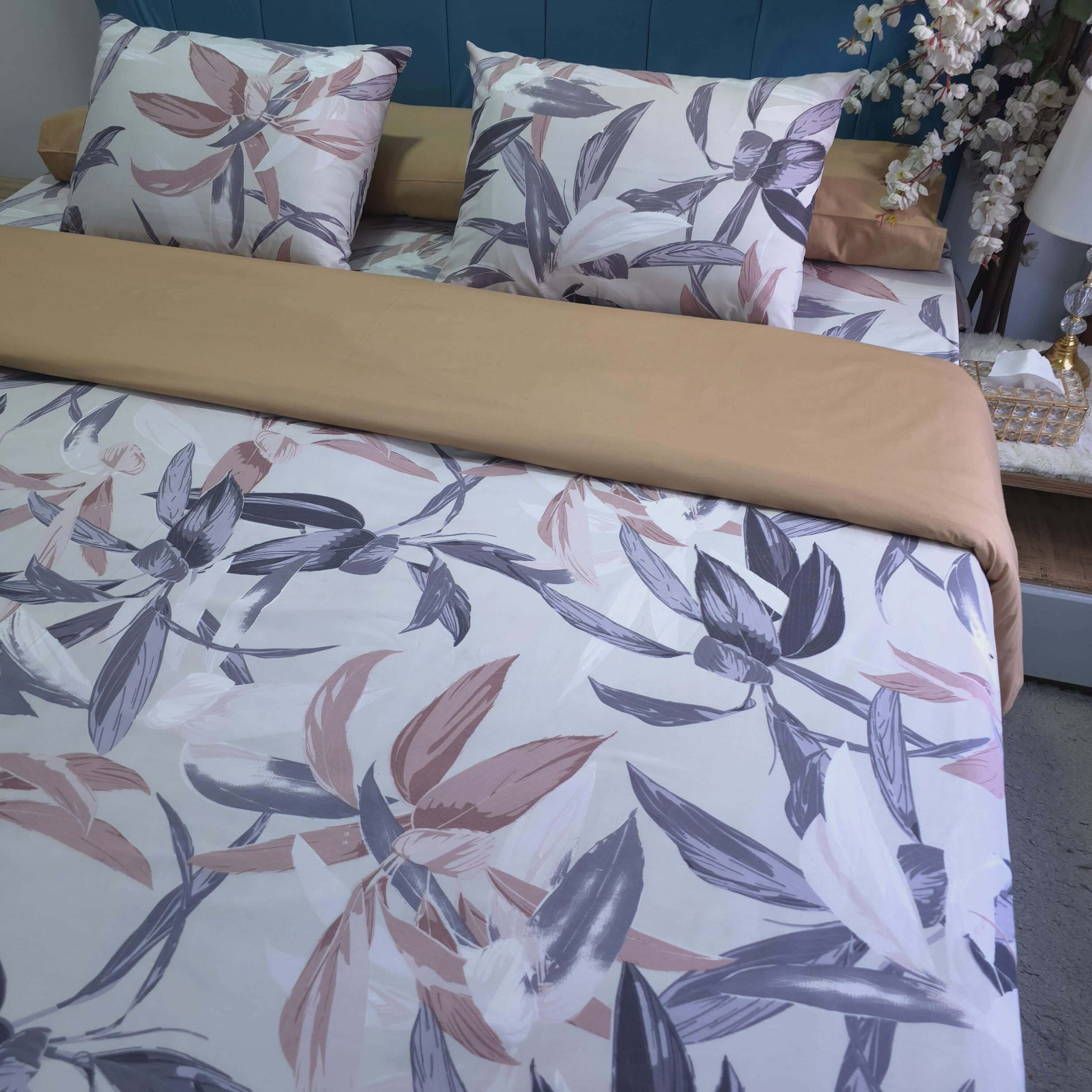 Golden Bed High-Quality Cotton Duvet Cover 230x240 CM Suitable for Large Bed - Camel
