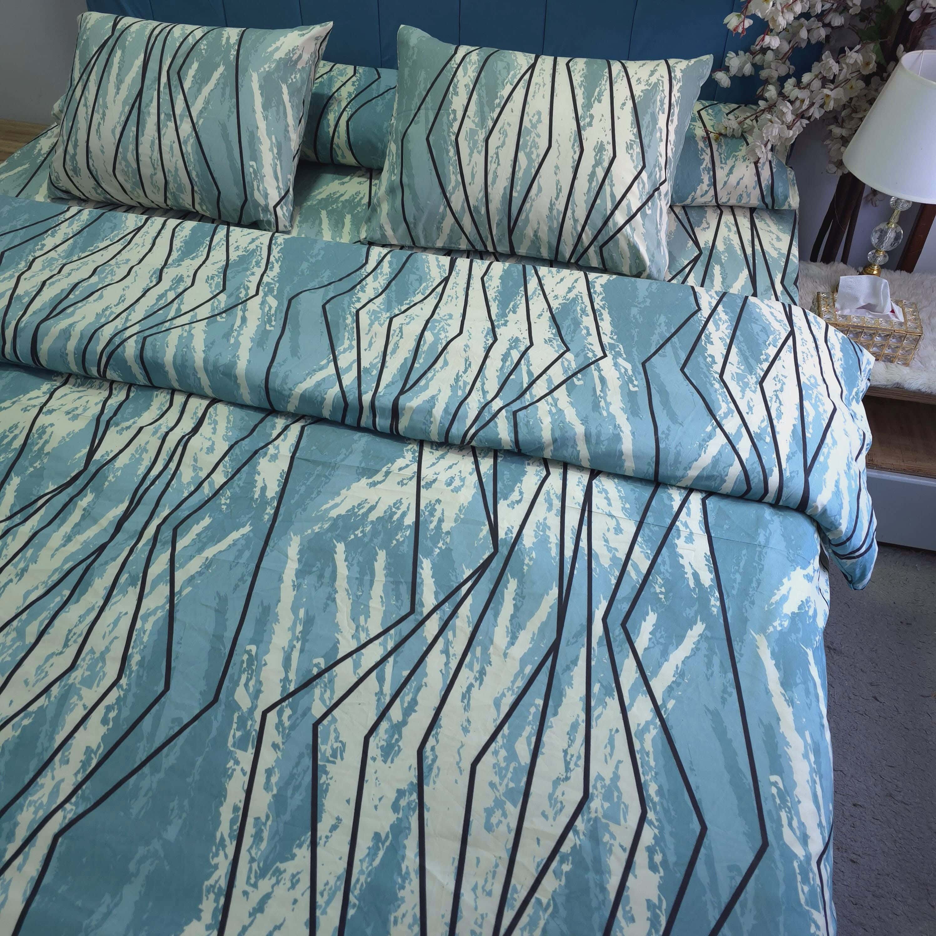 Golden Bed High-Quality Cotton Duvet Cover 230x240 CM Suitable for Large Bed - Green