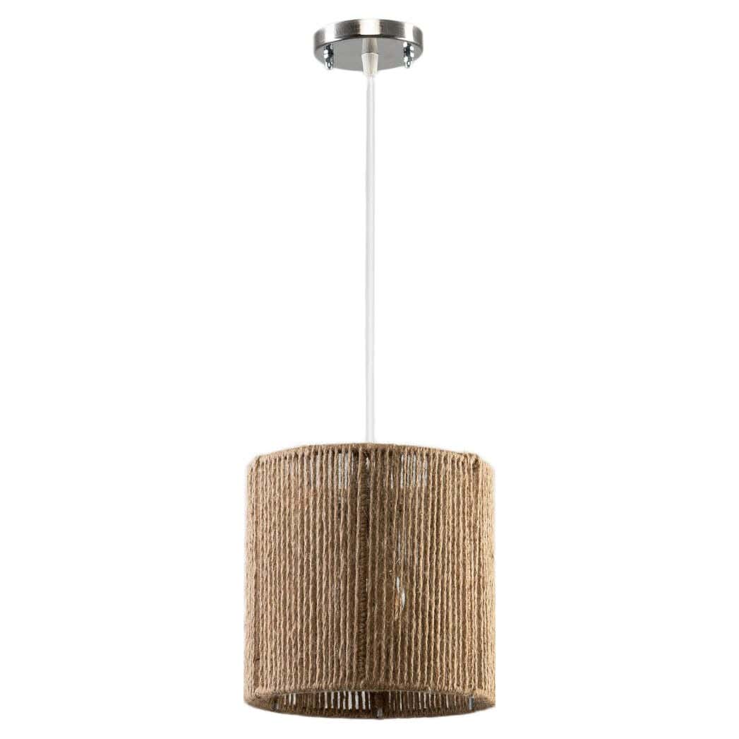Steel Modern Chandelier, with Electro Static Paint, 3 Bulbs - Beige Silver