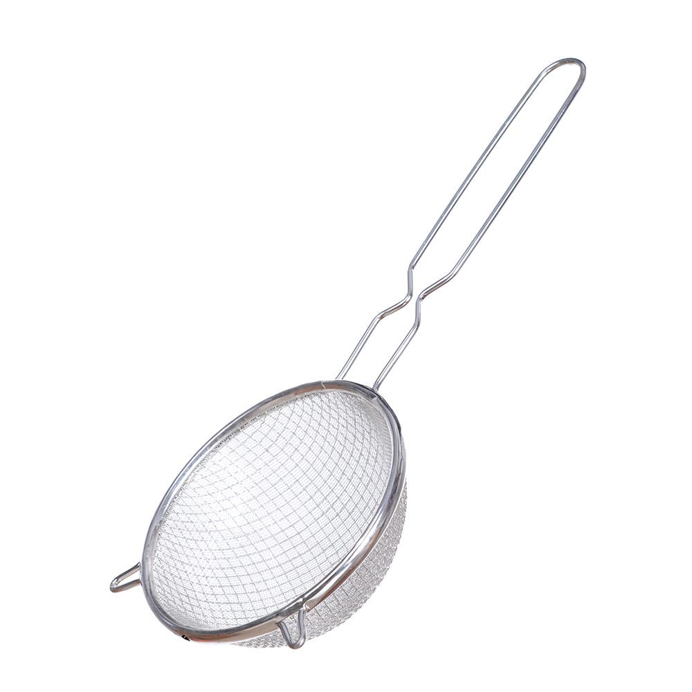 Rocky Stainless Steel Strainer, Size 12 - Silver