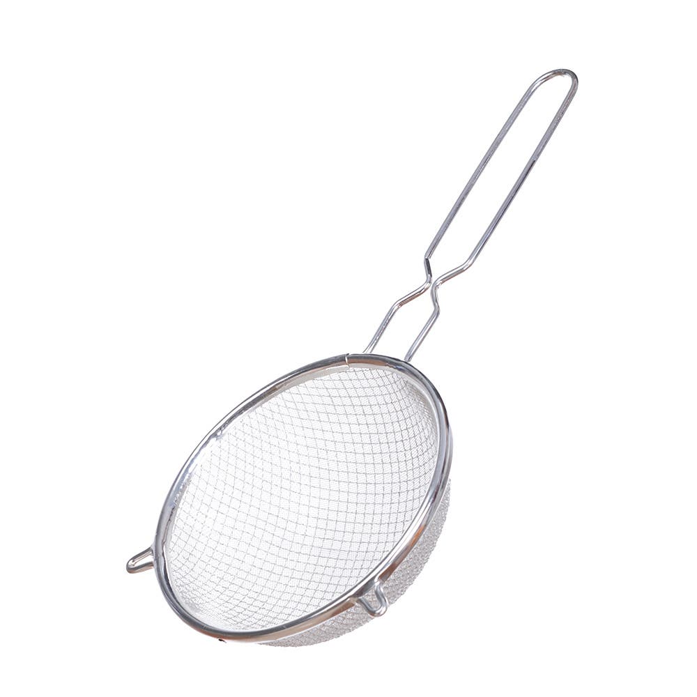 Rocky Stainless Steel Strainer, Size 14 - Silver