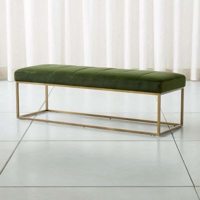 Metal Banquet, Hummer Fabric, 120 × 40 × 45 cm - Gold Green