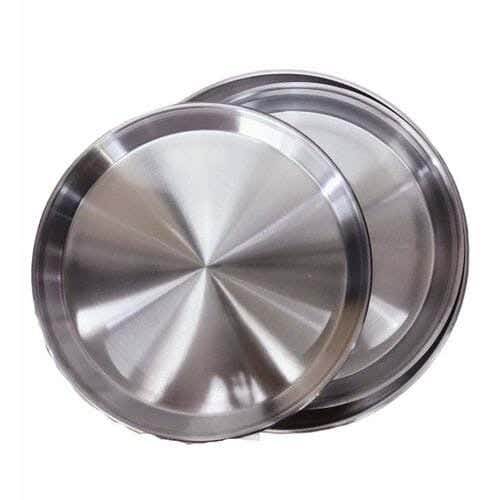 Aluminum Tray Set, 3 Aluminum Pieces, 40, 37, 35 Cm - Silver