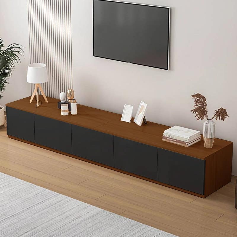 TV Table MDF Wood, 180×40×30 cm - Black Brown