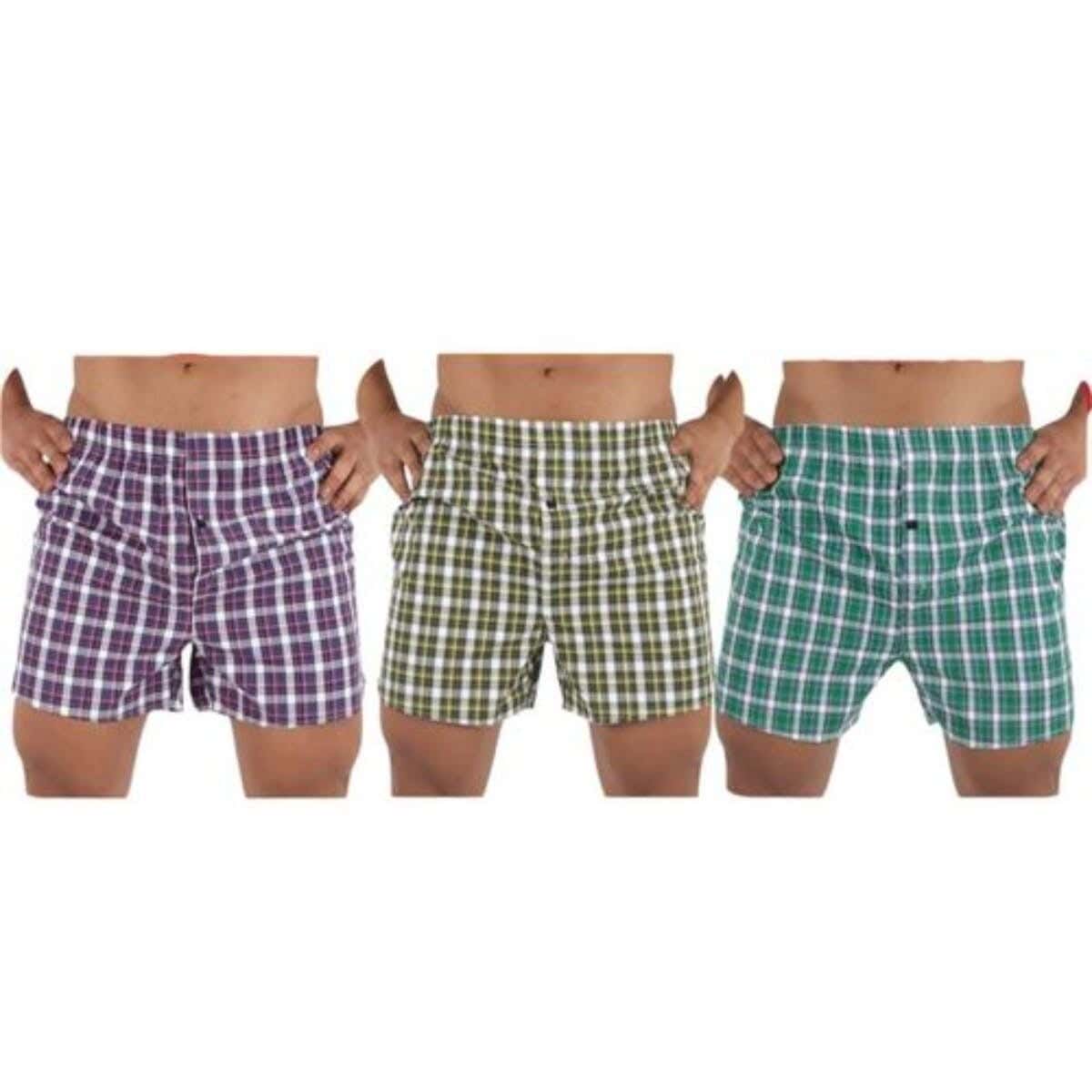 Dice Fabric Boxer Set For Men, Size L - Multicolor