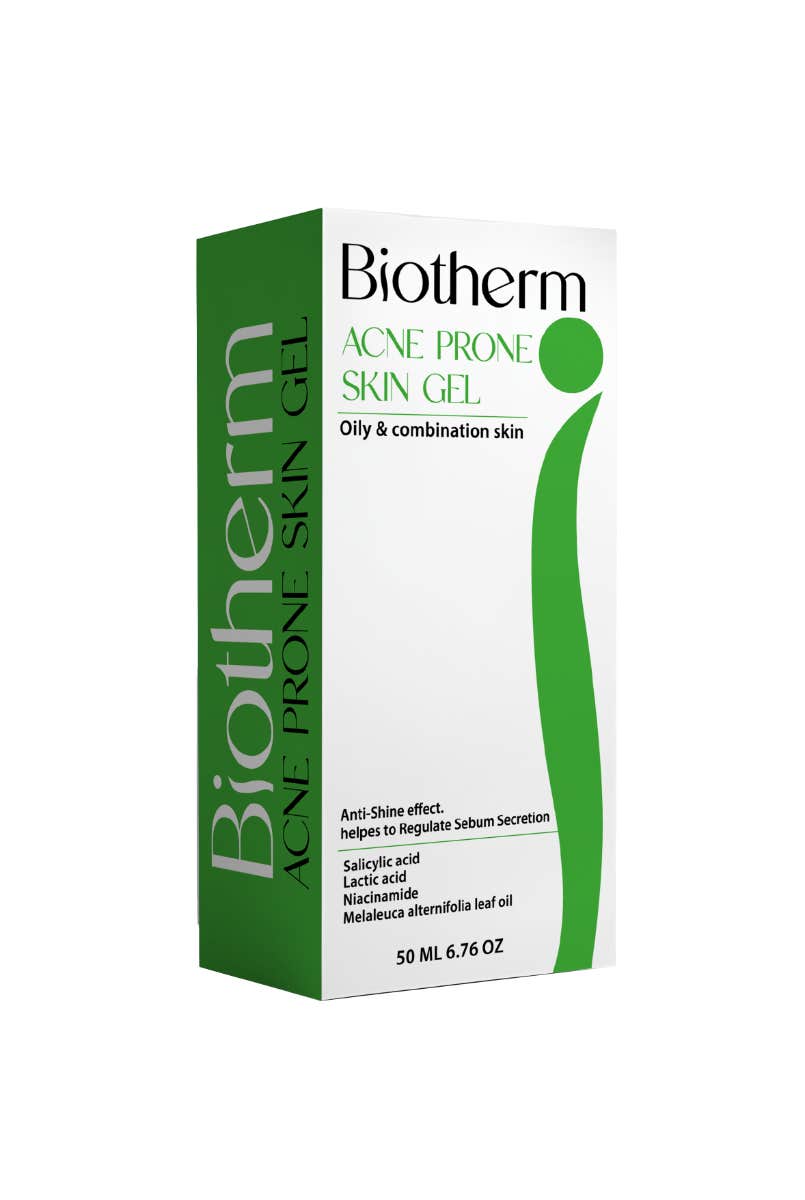 Biotherm Gel Cream for treating pimples, blackheads, and enlarged pores - 50 ml, white.