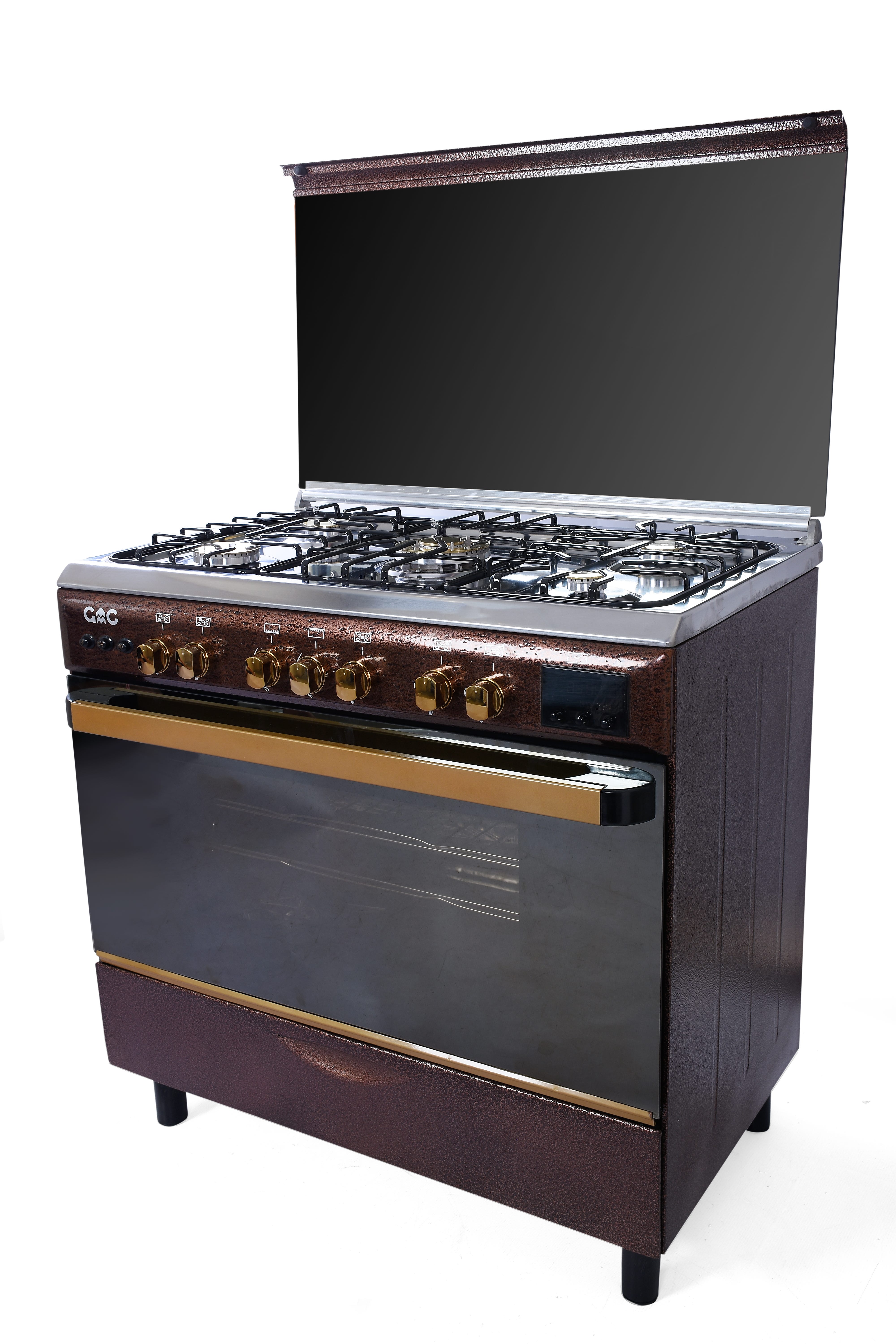 Gmc 6090-GR-COP1 Gas Cooker, 5 Burners, 115 Liter, 60 Watt, 60x90 cm - Granite Copper