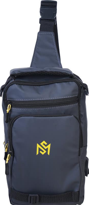 Waterproof Cross Bag for Men, 4 Zippers, 30×18 cm - Dark Grey