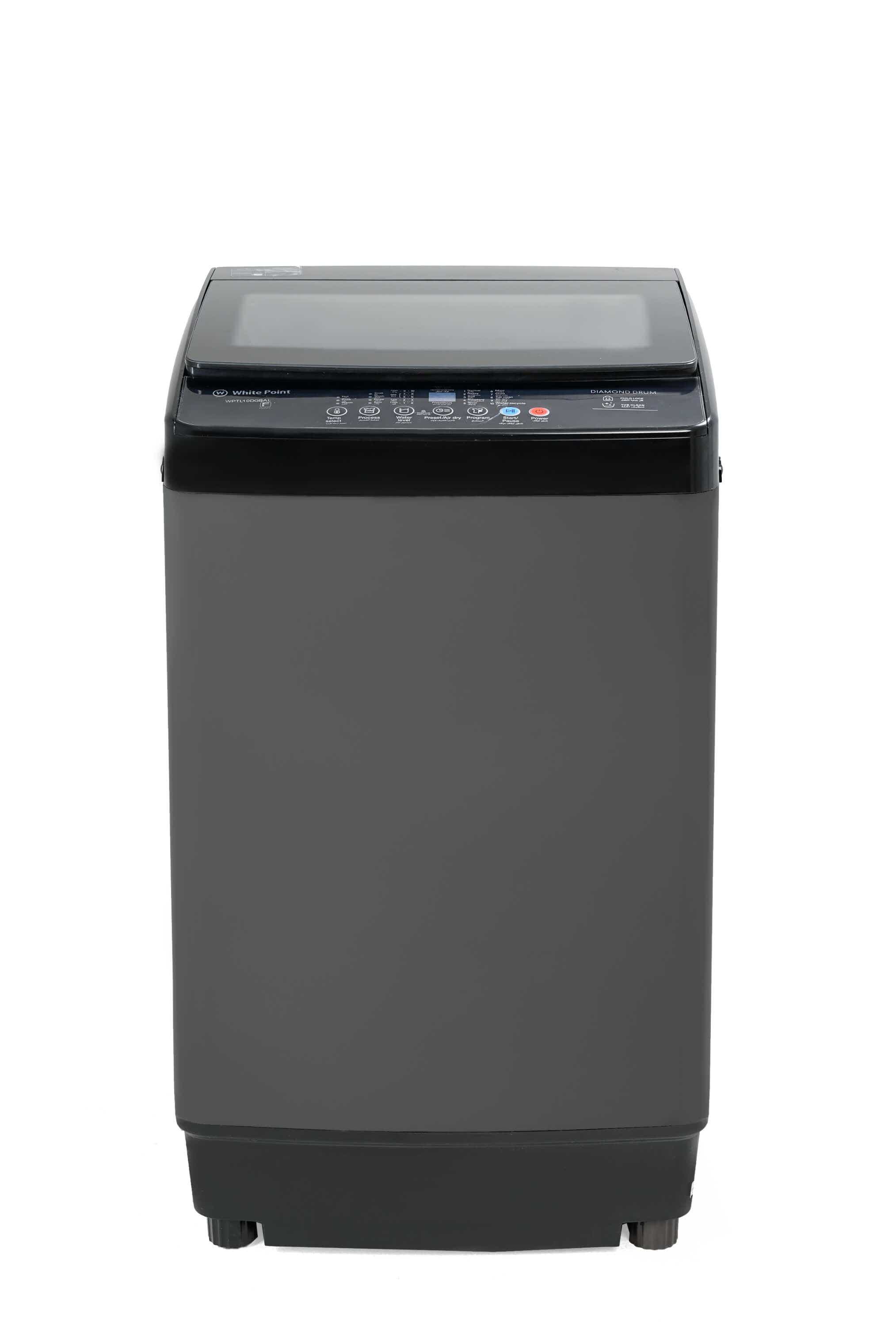 White Point WPTL10DGBAL Top Loading Washing Machine, 10 kg, Digital- Dark Grey