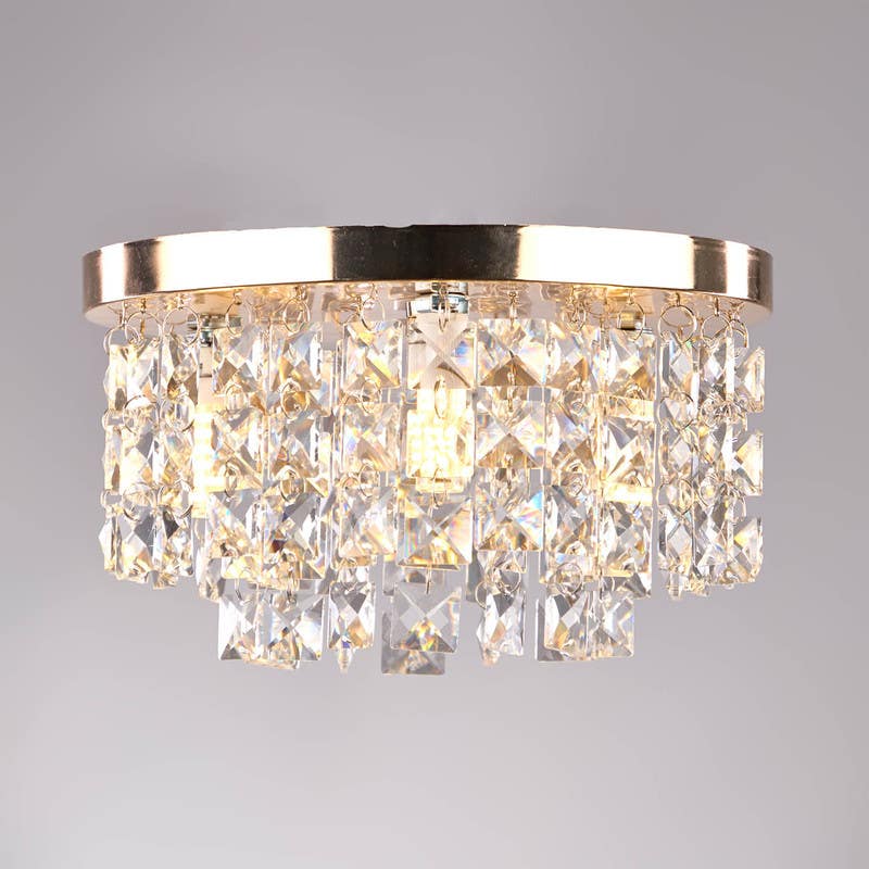 Crystal Chandelier, 25×25×35 cm - Gold