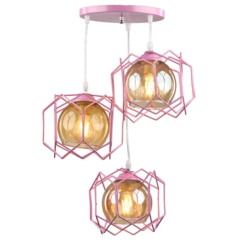Aluminium Modern Chandelier, 100×20×20 cm - Pink