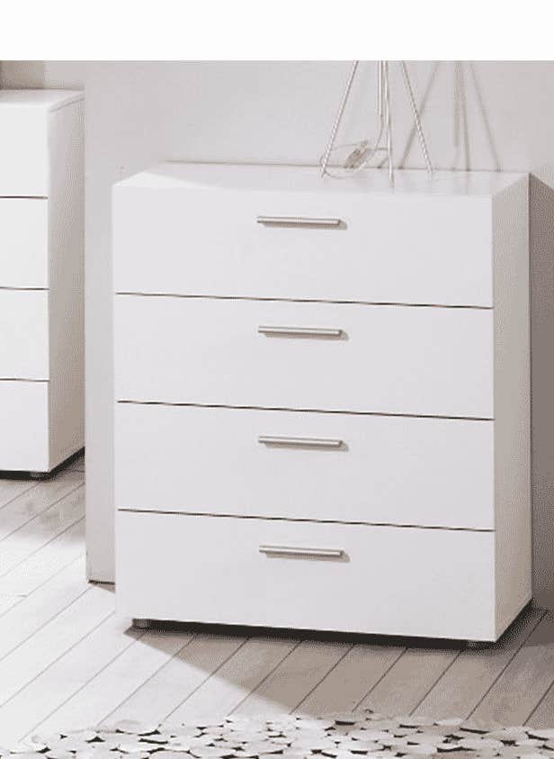 MDF Wooden Drawers Unit, 70×60×40 CM, 4 drawers - white