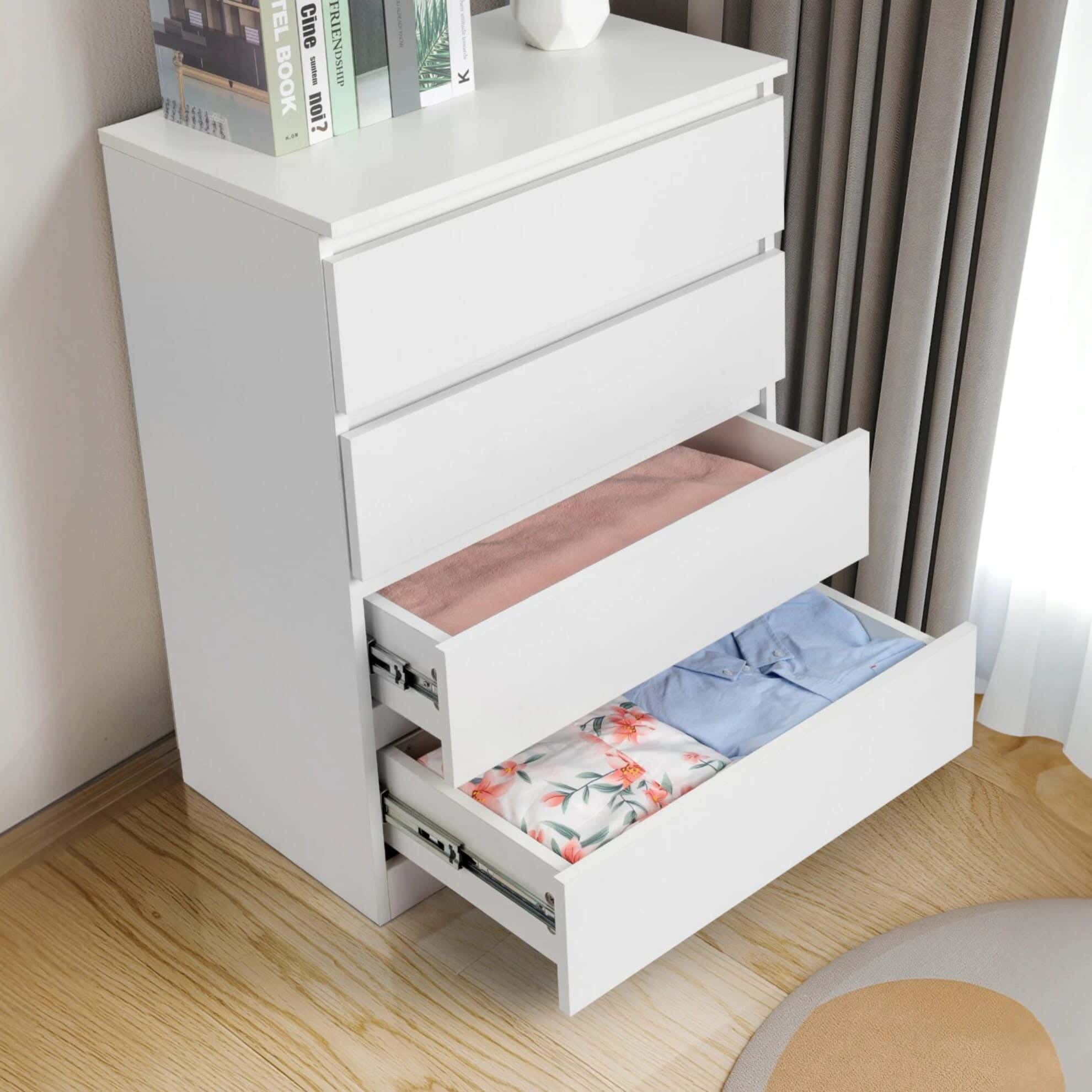 Modern Drawer Unit, 100x70x42 cm - White