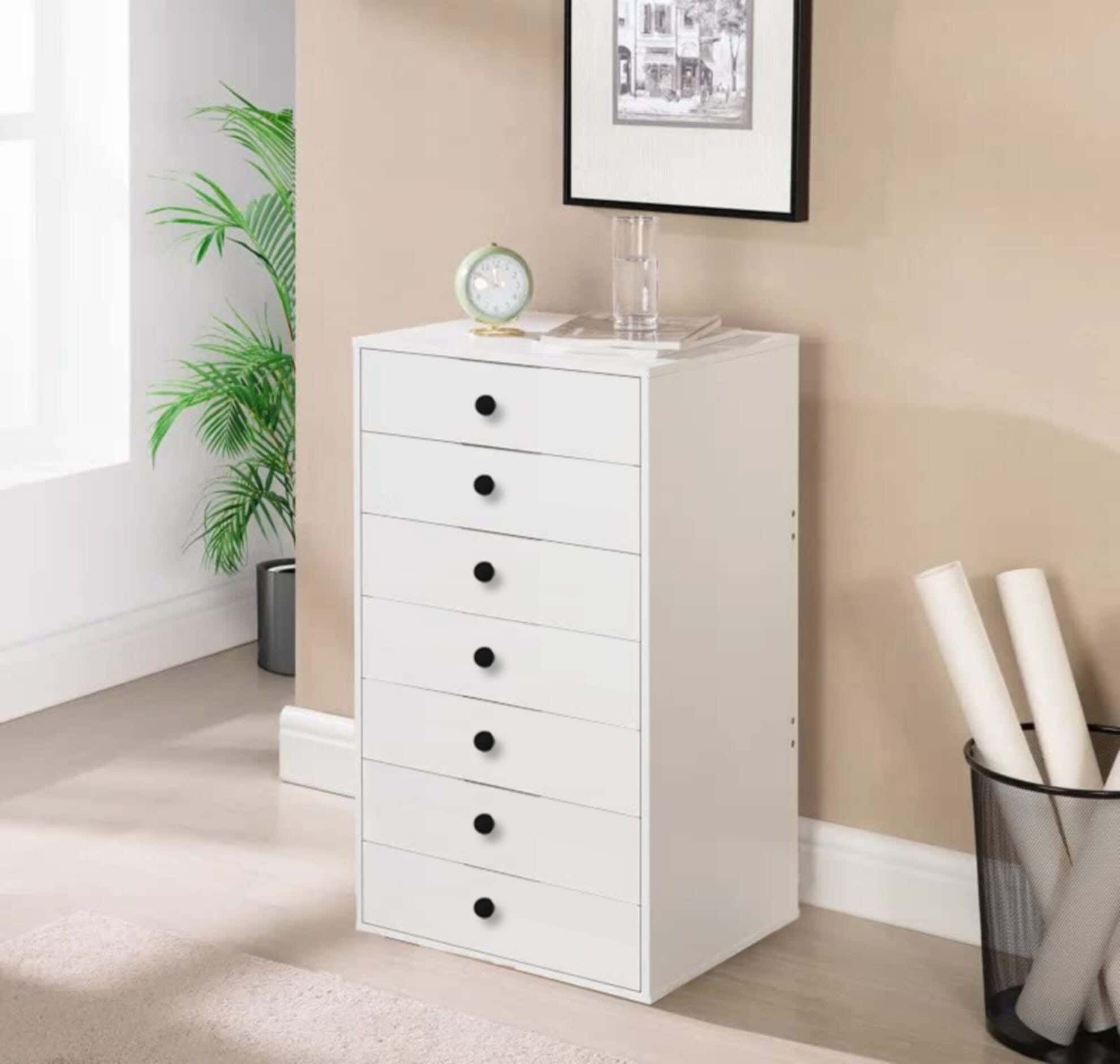 Modern Drawer Unit, 90x50x40 cm - White